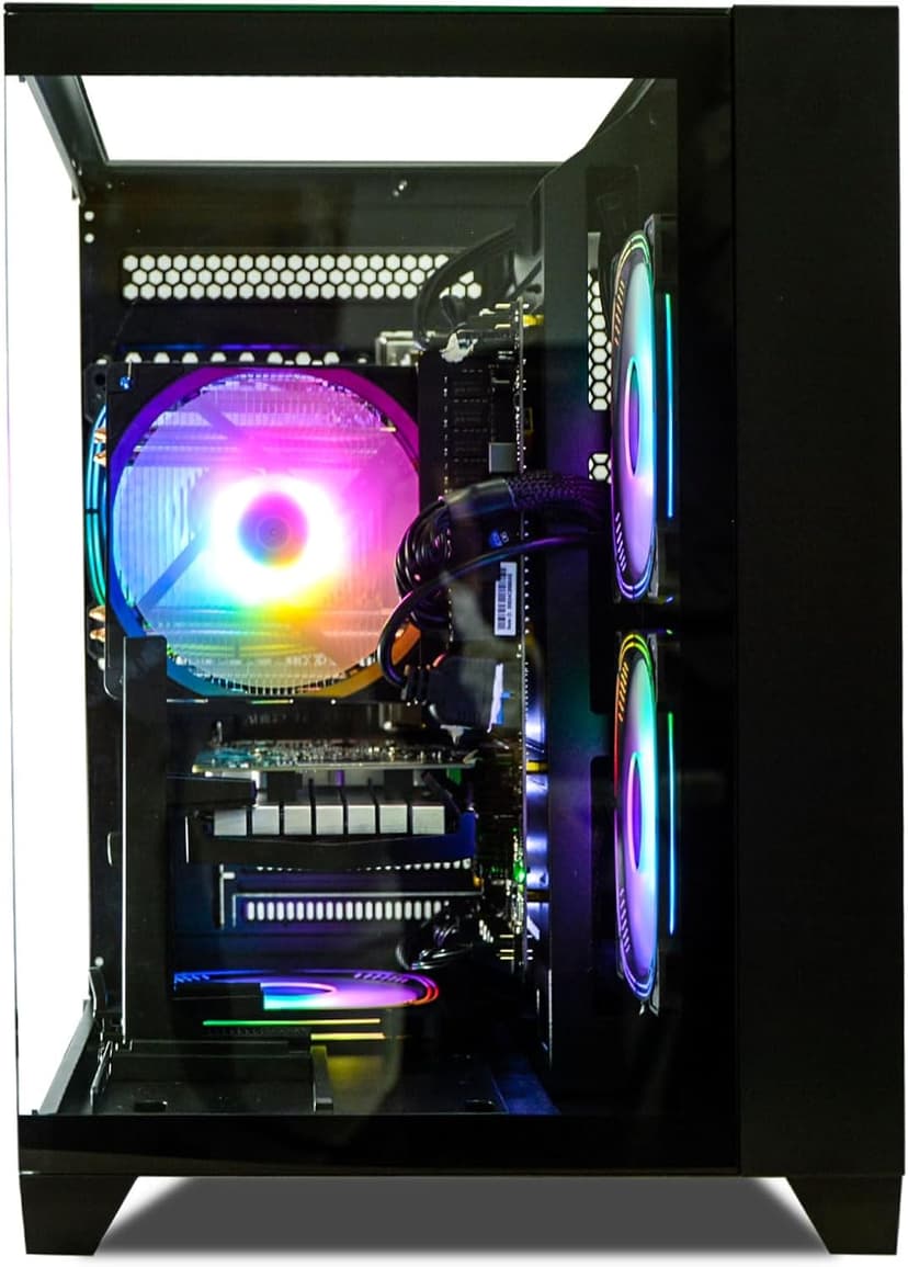 LXZ Gaming PC Desktop, I5-12400F, 2.5GHz, GeForce RTX 3050 6GB, 16GB DDR4 RAM, 1TB NVME SSD, for Gaming and Work, Black