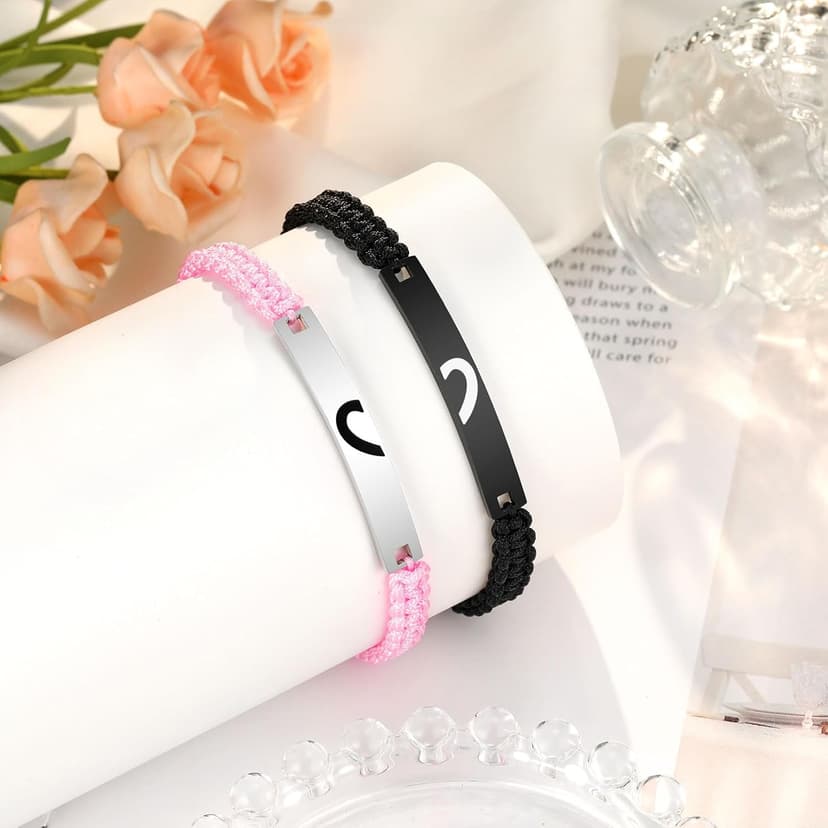 UPROMI Matching Bracelets for Couples, Dad&Daughter, Brother&Sister, Fathers Day Valentines Christmas Birthday Gifts