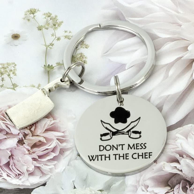 HUTIMY Chef Gifts Keychain for Cooks Men Women Best Chefs Jewelry Ideas Culinary Gift Baking Themed Presents for a Baker the Cooker Cook Keychain