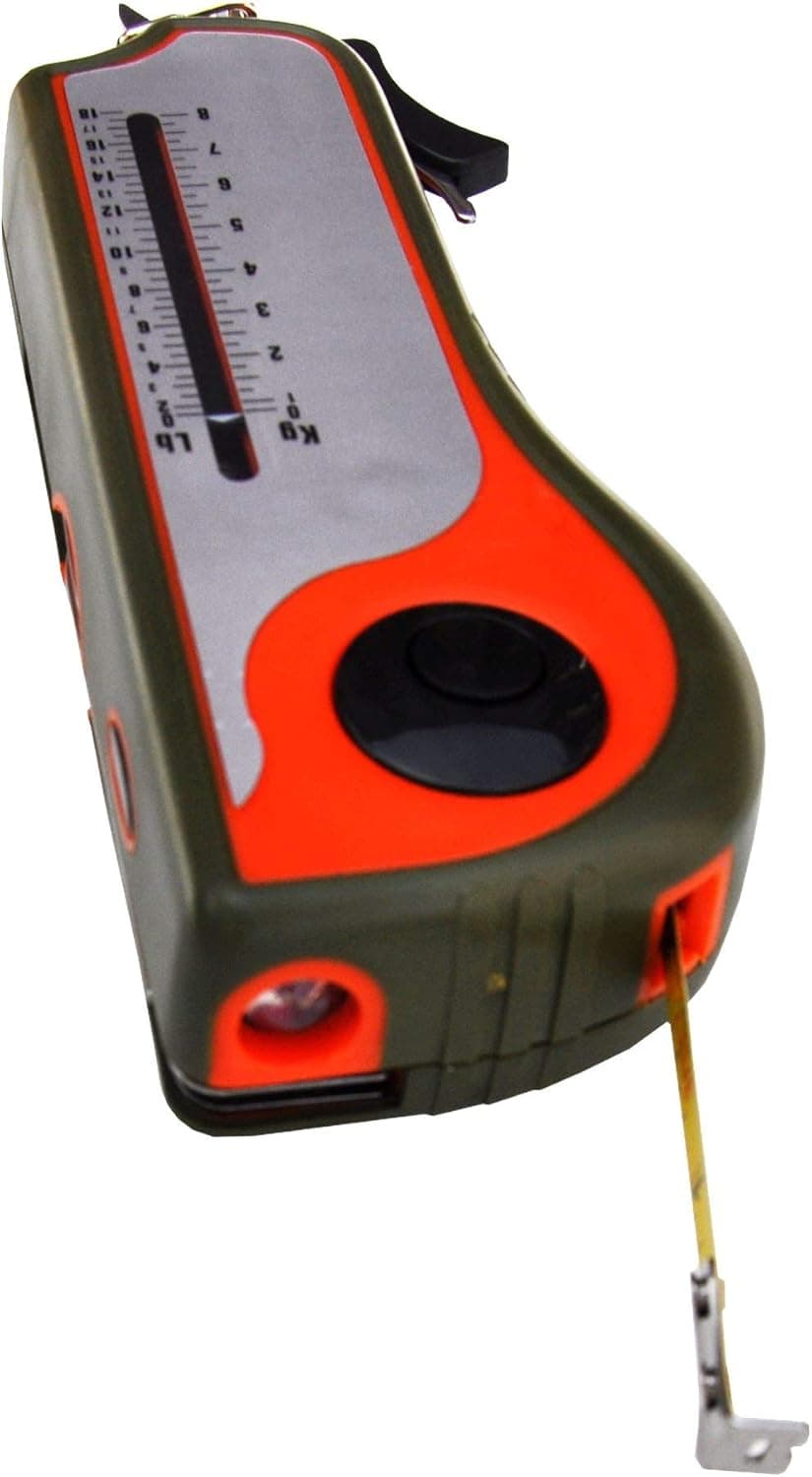 Fisherman Gift Tool Fishing Multitool - Hook Remover, Scale Scraper, Tape Measure, Bait Cutter, Flashlight, Knife, Scissors, Weight Scale, Bottle Opener, Gift Idea for Men Women Kids