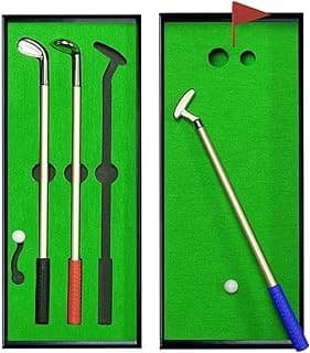 Golf Pen Set & Mini Desktop Golf Putting Green Game - Gifts for Adults, Kids, Dad, Mom, Men, Women, Boss, Coworkers, Teen Boys - Funny Office Desk Toys and Unique Christmas Stocking Stuffers Gifts