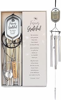 Forever Grateful Wind Chime with Engraved Thank You Message - Unique Gift of Gratitude/Appreciation Gift/Thank You Gift for Special Friend/Family/Coworkers/Teachers/Mentor