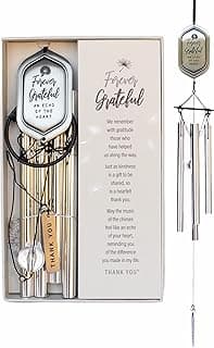 Forever Grateful Wind Chime with Engraved Thank You Message - Unique Gift of Gratitude/Appreciation Gift/Thank You Gift for Special Friend/Family/Coworkers/Teachers/Mentor
