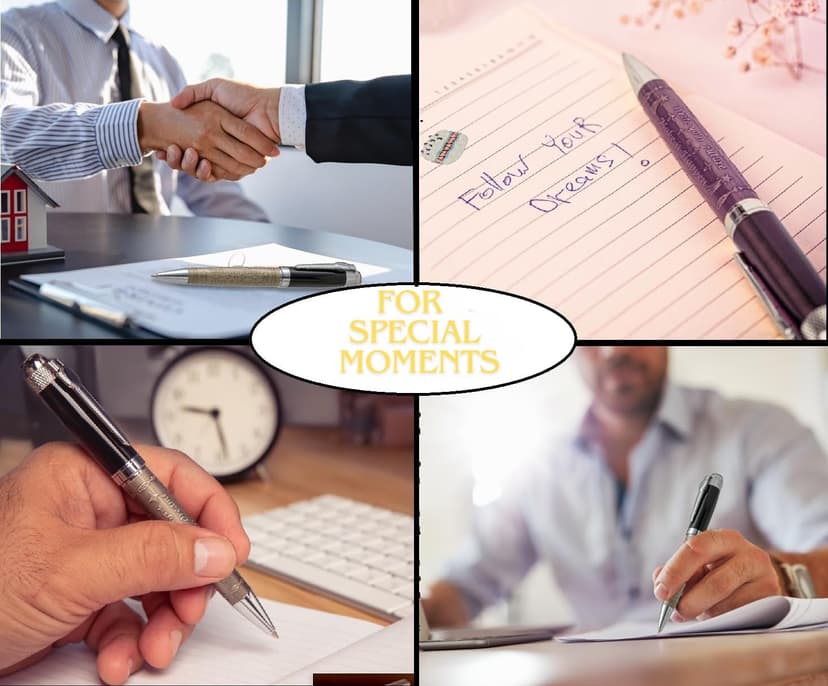 Fancy Pen for Men with Gift Box - Valuable Luxury Pen for Business and Office, Executive Gift for Family & Friends - Special Engraving & Led Decorative Box (BLACK SILVER)