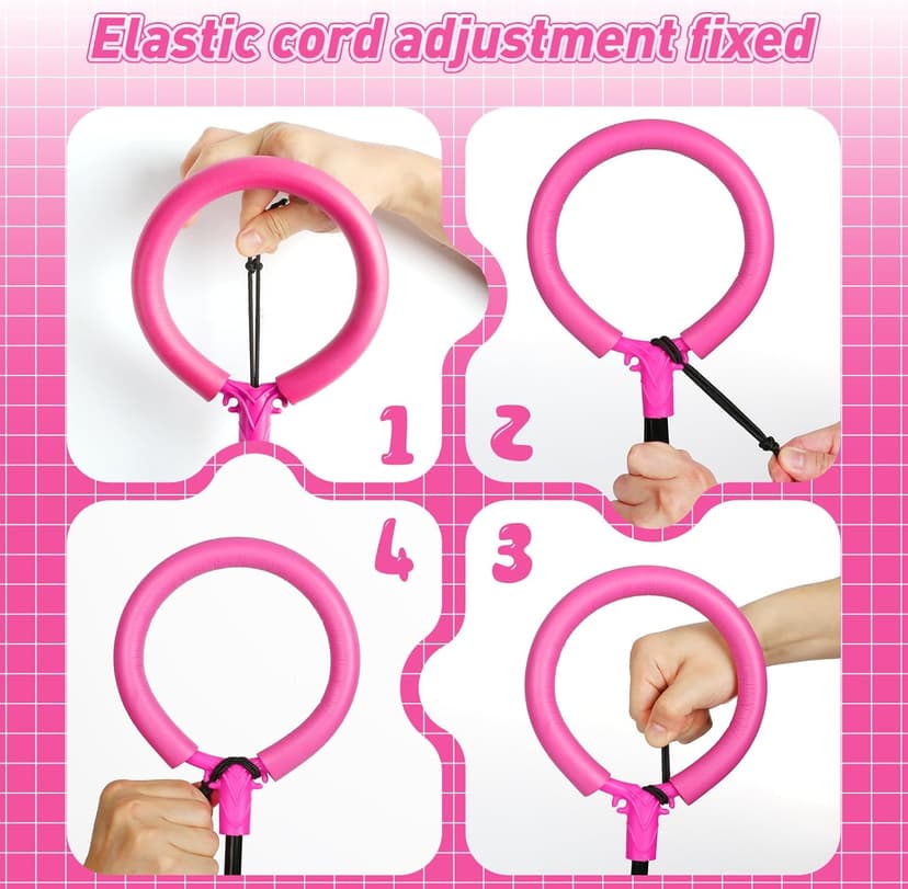 Flooyes Skip Ball for Kids, Ankle Skip Ball Toy with Counter, Timer and Cal Calculator, Girl Birthday Gifts for Age 6 7 8 9 10+, Rechargeable Colorful Flash Wheel Skip Ball for Girls Women