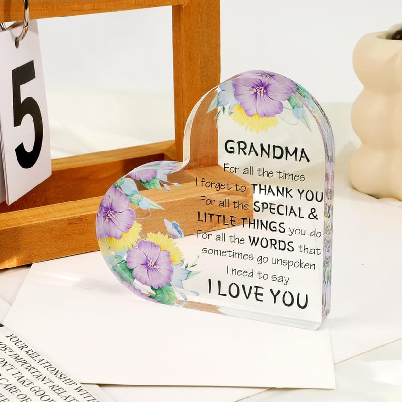 Gifts for Grandma, Grandma Gift Ideas Acrylic Desk Decor, Grandma Birthday Gifts,Cool Presents for Grandma, Thanksgiving Gifts Grandma Christmas Gifts Mothers Day