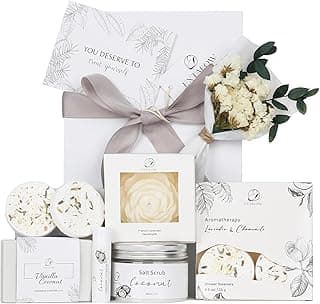 Spa Gifts for Women Bath and Body Gift Basket Mothers Day Gifts Coconut Lavender Home Spa Set Self Care Gift for Mom Sister Her Wife Birthday Gifts Spa Kit Care Package Thank You Gift