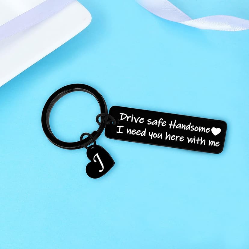 Nimteve Drive Safe Keychain - Handsome Gifts For Him, Dad, Husband, Boyfriend