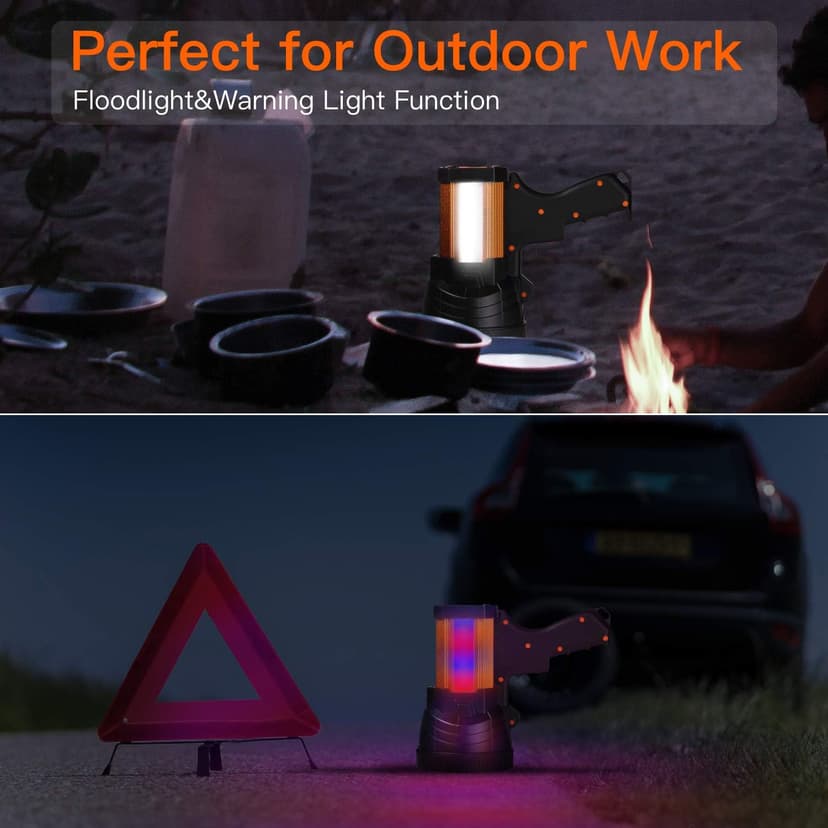 BUYSIGHT BUYSIGHT Rechargeable Spotlight,Spot Lights Hand held High lumens Large Flashlight Handheld Spotlight Lightweight and Super Bright Flashlight (Aluminium_Alloy Golden)