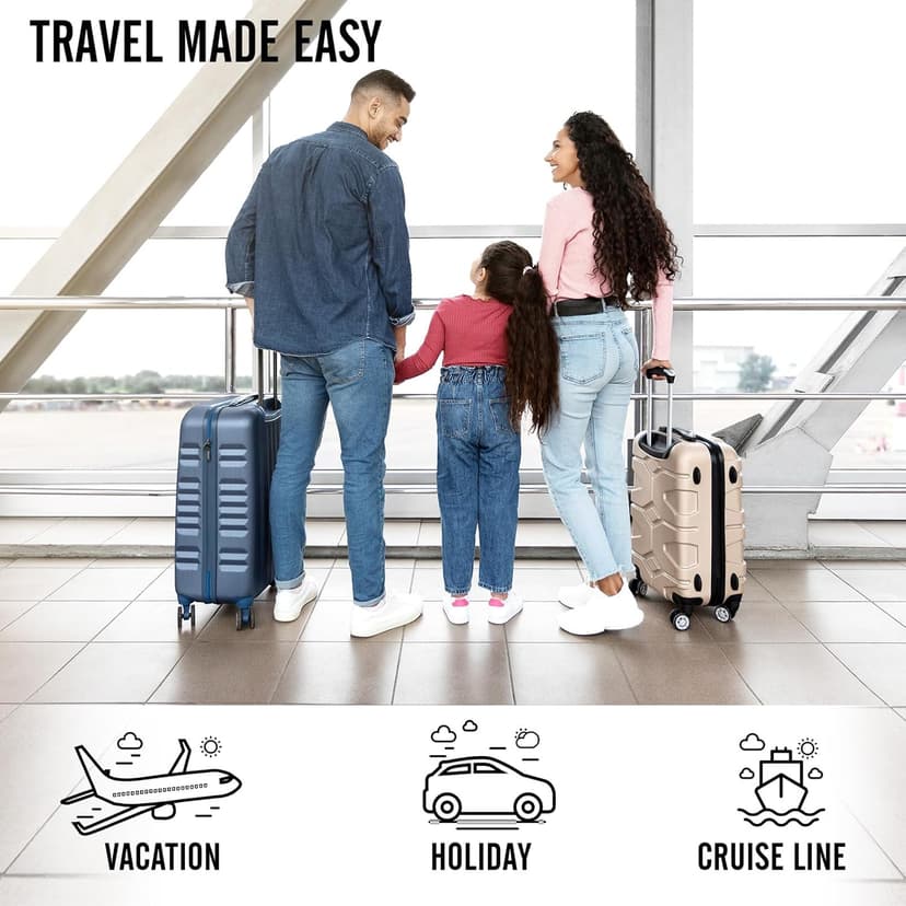 Veken 8 Set Packing Cubes for Travel, Birthday Gifts for Women Mom Her, Cruise Ship Essentials Accessories for Beach Vacation, Suitcase Organizer Bags for Luggage with Hanging Toiletry & Shoe Bag