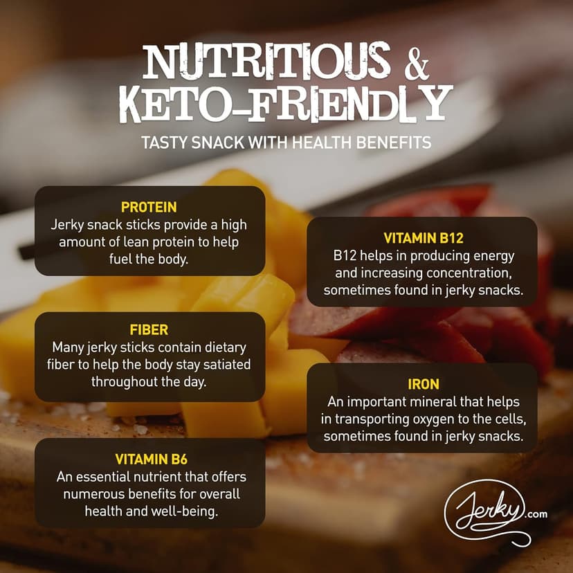 Jerky.com Gift Bag for Men | 26 Piece Meat Sticks Gift Basket with Beef Sticks, Pork, Turkey, Ham & Cheese Sticks | High Protein Snack Variety Pack | Gluten-Free Jerky Gifts for Men | Birthday Gift Basket for Him