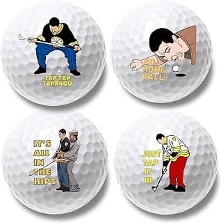 Artpreti 4 Pcs Funny Golf Balls for Birthday, Novelty Golfer Gift for Dad Coworkers Golfers Golf Lovers