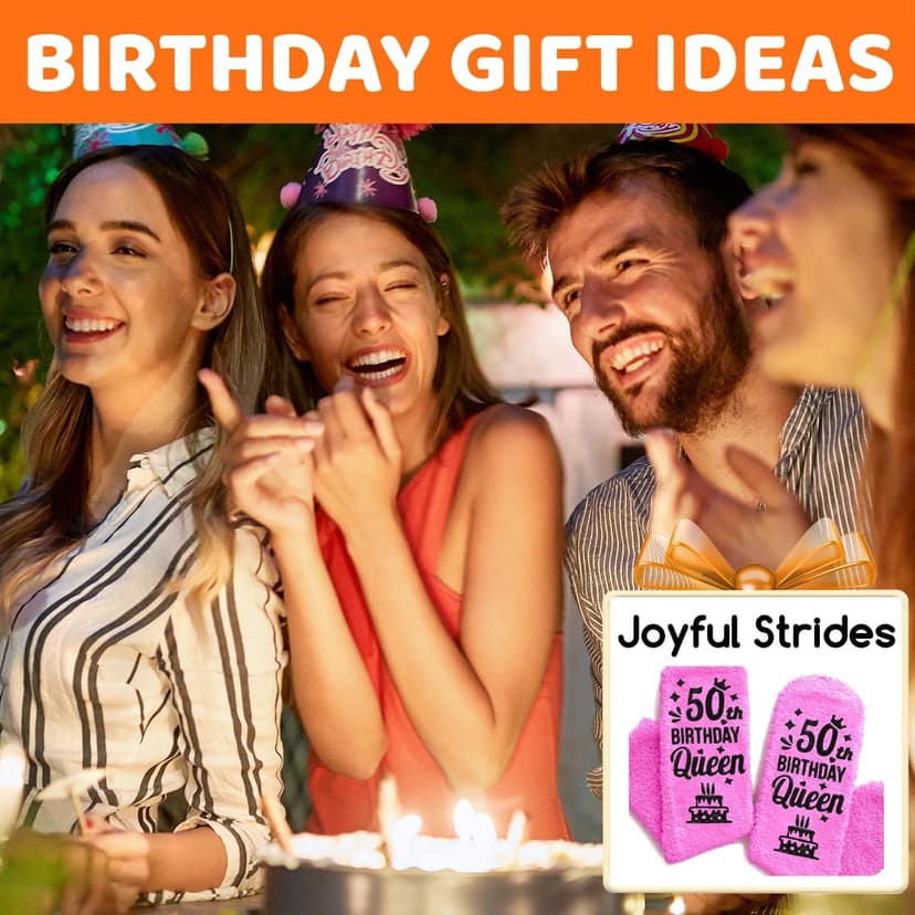 HAPPYPOP 50th Birthday Gifts for Her - Funny Socks for Women in Their 50s, 50 Year Old Birthday Gift