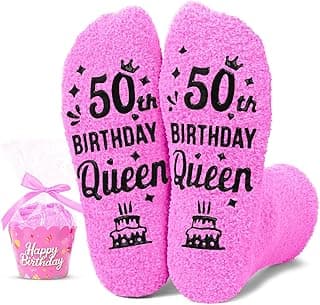 HAPPYPOP 50th Birthday Gifts for Her - Funny Socks for Women in Their 50s, 50 Year Old Birthday Gift