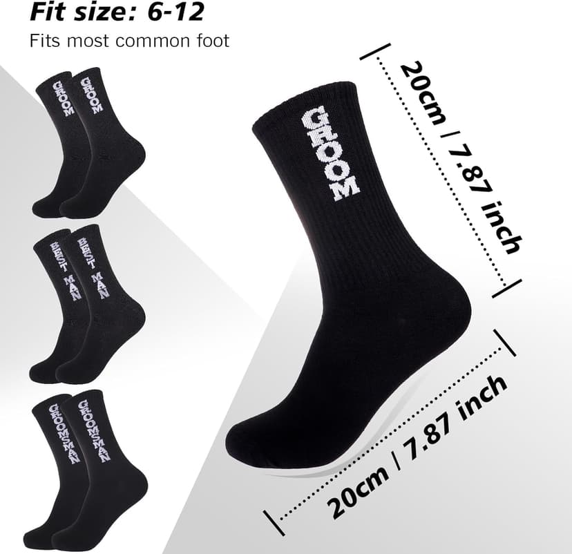 ZXGXLAW 8 Pairs Groom Groomsmen Gifts For Men Wedding Novelty Socks Funny Proposal Gifts Bestman