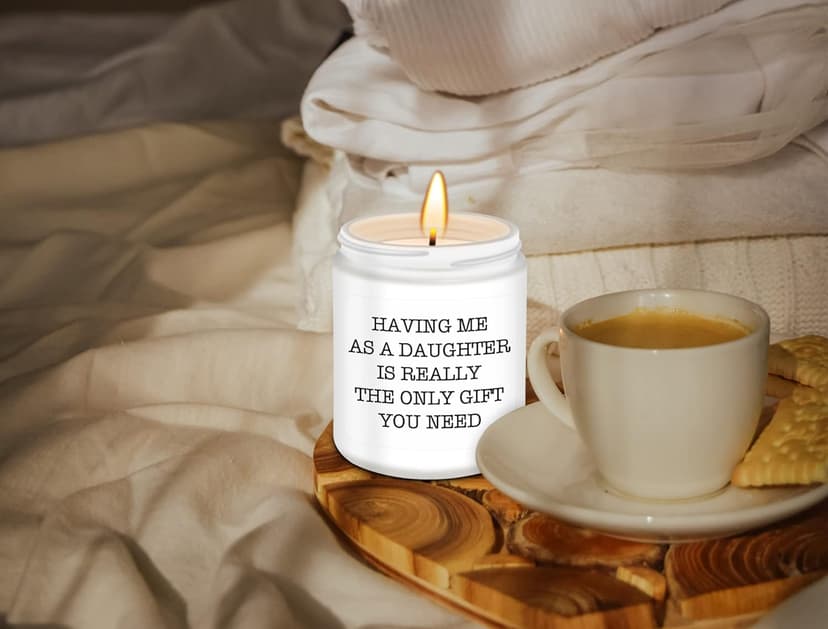 Gifts for Mom Dad from Daughter - Funny Mom Dad Birthday Gift, Mothers Fathers Day Birthday Thanksgiving Christmas Lavender Candles Gifts from Daughter