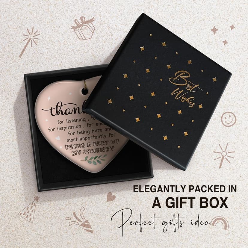 YZEXEZY Thank You Being A Part of My Journey Ornament Keepsakes- Appreciation Gifts,Thank You Gifts Farewell Gift for Women Friends Manager Coworkers Boss Teacher with Gift Box
