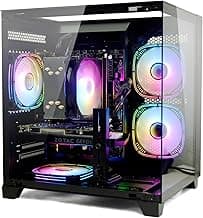 LXZ Gaming PC Desktop, I5-12400F, 2.5GHz, GeForce RTX 3050 6GB, 16GB DDR4 RAM, 1TB NVME SSD, for Gaming and Work, Black