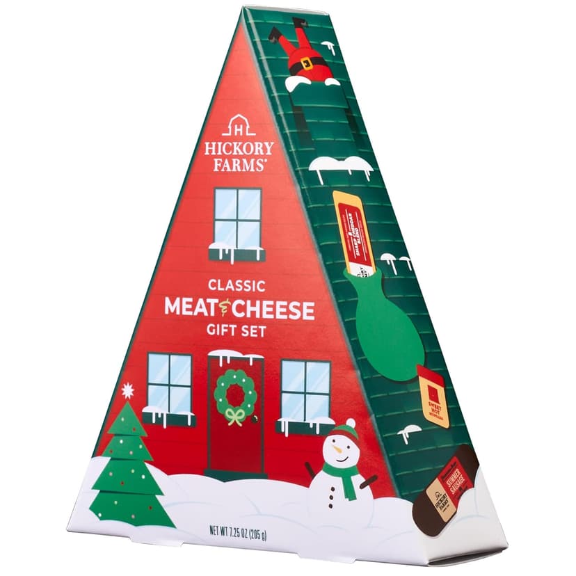 Hickory Farms Meat and Cheese Stocking Stuffer - Gift Basket - 4 Pack| Gourmet Charcuterie Food Christmas Gift | Perfect for the Holiday
