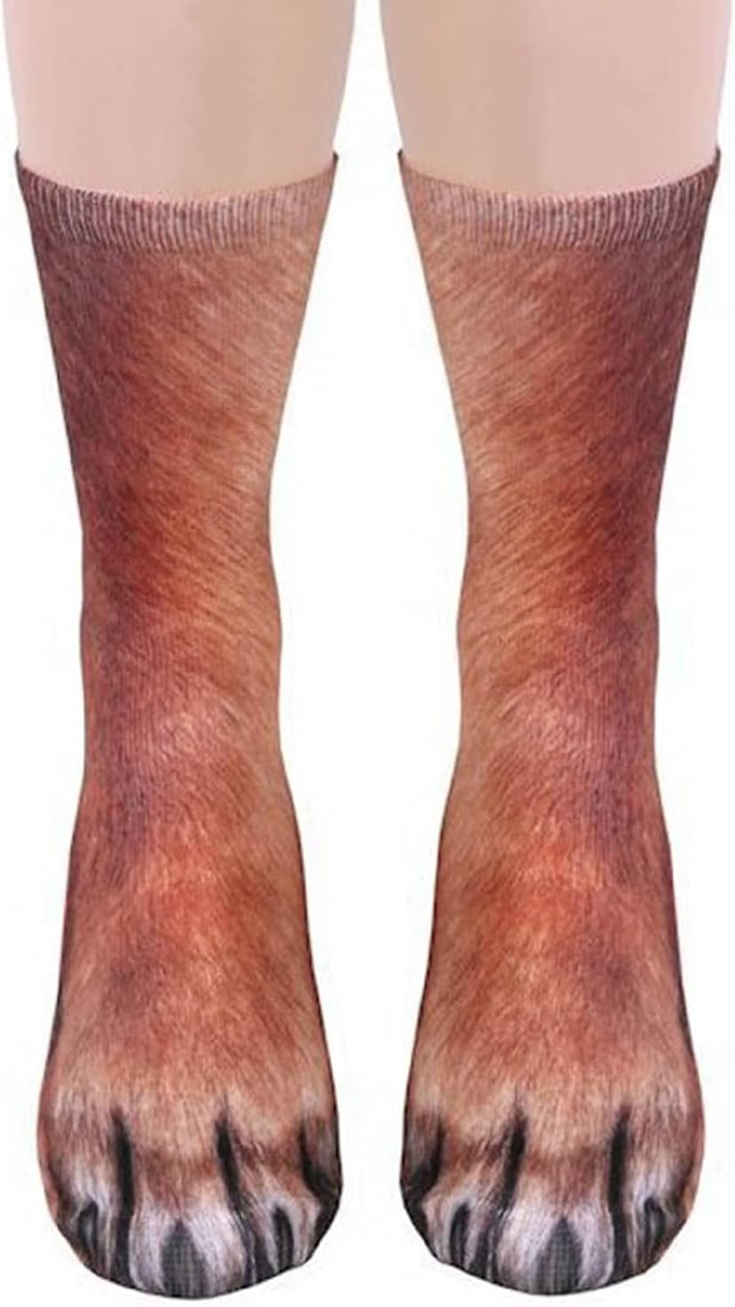 FreeNFond Funny Animal Paw Socks Gag Gifts for White Elephant Gift Exchange