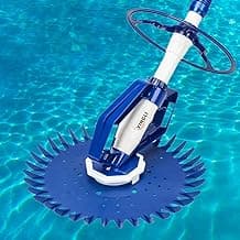 VINGLI Pool Vacuum Cleaner Automatic Sweeper Swimming Pool Creepy Crawler Vacuum with 33FT Hoses (Navy Blue&White)
