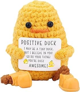 Birthday Gifts for Women Men Long Legged Cute Support Duck, Friend Colleague Teacher Graduation Gifts, Handmade Emotional Cheer Support Positive Funny Gift