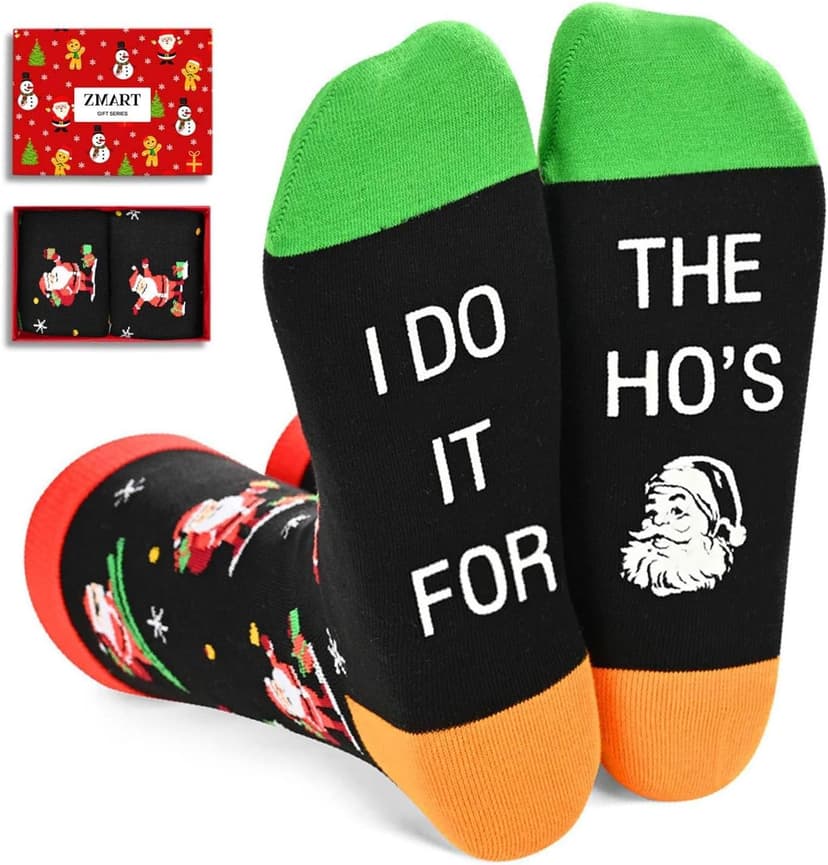 Christmas Gifts Stocking Socks - Xmas Stocking Stuffers for Men Women Secret Santa Gifts for Men Women