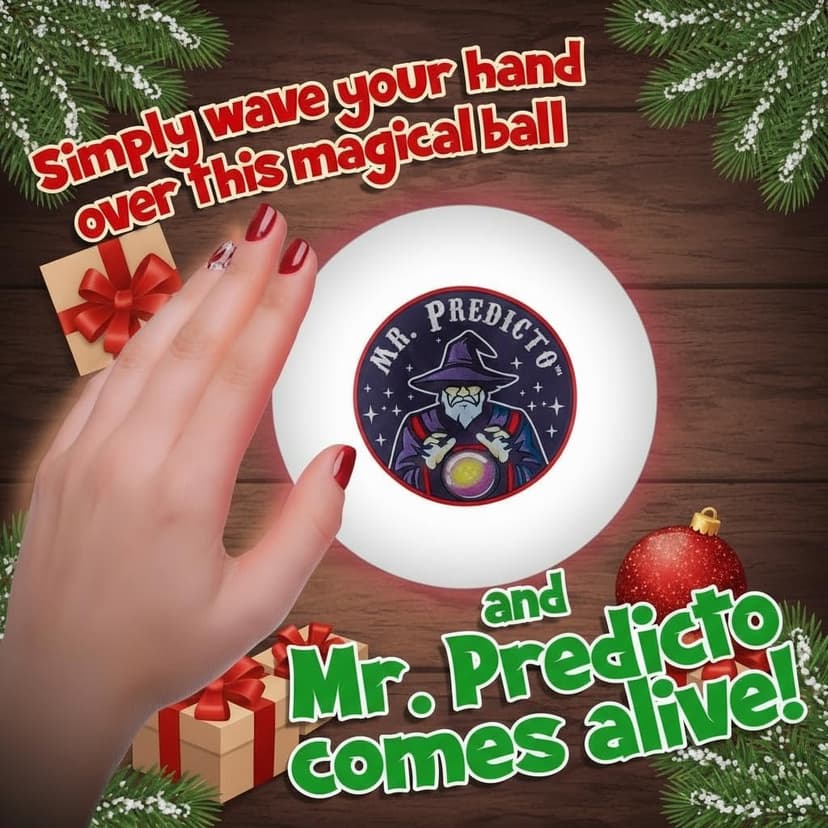 Mr. Predicto Fortune Telling Ball - Ask a Question & He Speaks The Answer - Fun White Elephant Gifts or Stocking Stuffers for Teens & Kids - This Magic Crystal Ball Makes Funny Gifts For Christmas