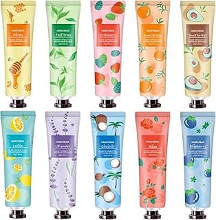 10 Pack Hand Cream for Dry Cracked Hands, Birthday Gifts for Women,Bridesmaid Gifts, Thank You Gifts, Teacher Appreciation Gifts, Natural Plant Fragrance Mini Hand Lotion Moisturizing Hand Care Cream