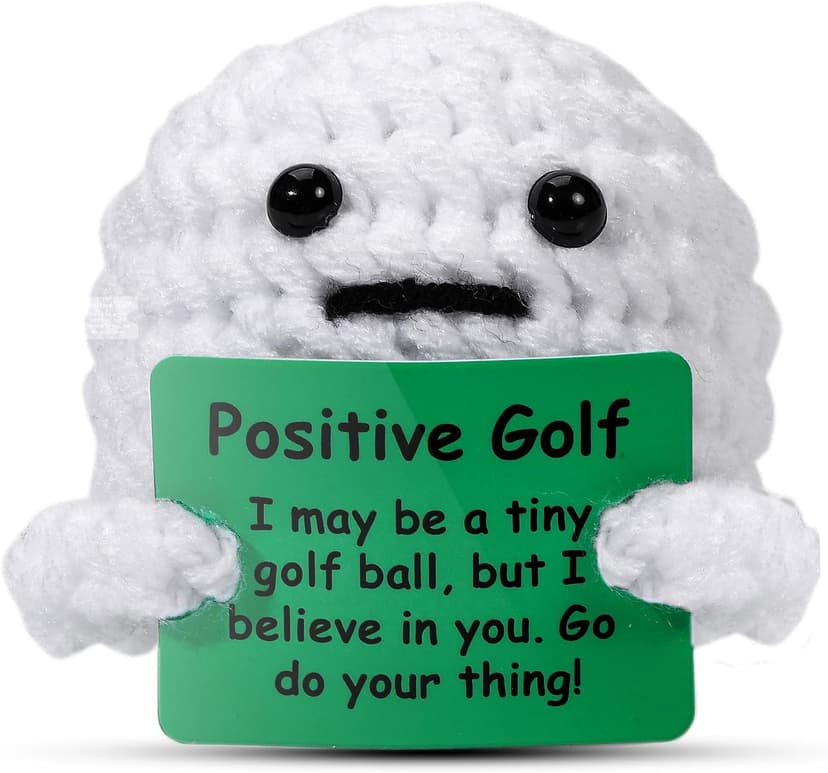 AICase Golf Gifts Accessories Funny Positive Golf Ball Crochet Gag Gift Ideas, Emotional Support Nuggets for Men Women Golfers Tournament Dad Mom Fathers Day Christmas Easter Birthday Stuff