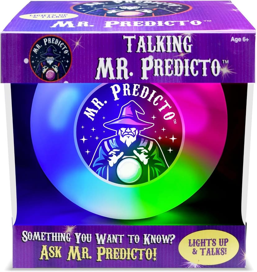 Mr. Predicto Fortune Telling Ball - Ask a Question & He Speaks The Answer - Fun White Elephant Gifts or Stocking Stuffers for Teens & Kids - This Magic Crystal Ball Makes Funny Gifts For Christmas