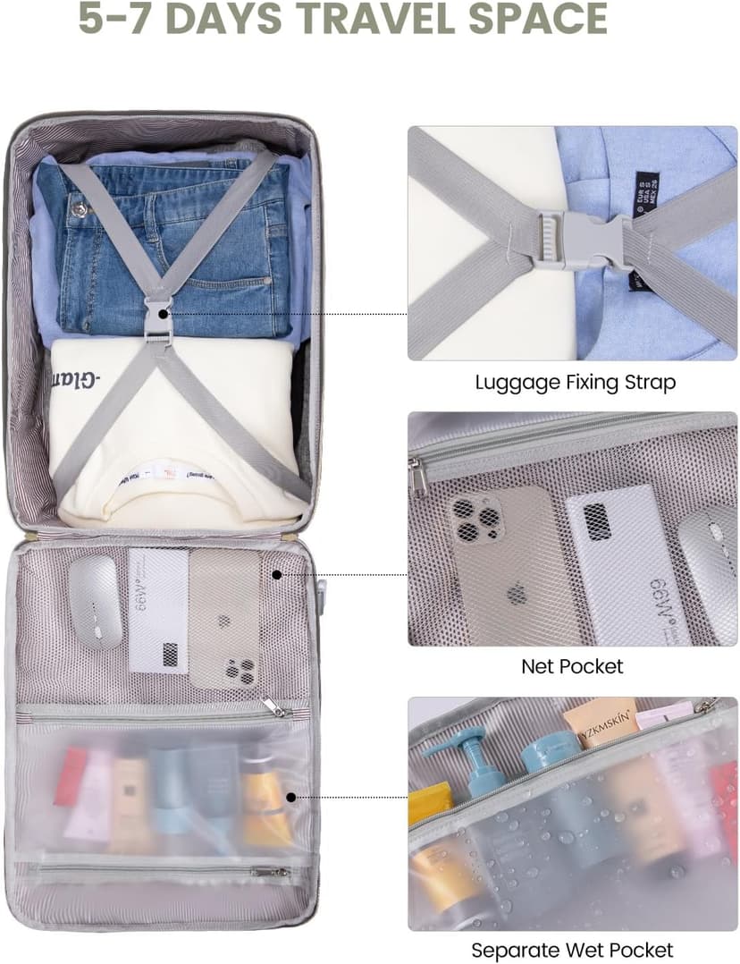 LOVEVOOK 40L Travel Backpack for Women & Men, Airline Approved Carry On Luggage with 3 Packing Cubes, TSA Overnight Bags, Waterproof Personal Item Bag, Weekender Essentials Backpacks fits 17" Laptop