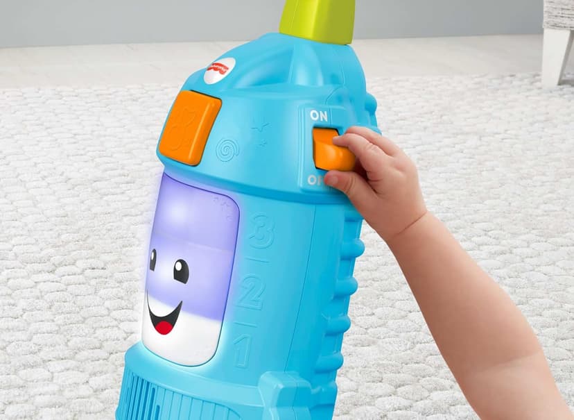 Fisher-Price Toddler Toy Laugh & Learn Light-Up Learning Vacuum Musical Push Along for Pretend Play Infants Ages 1+ Years​