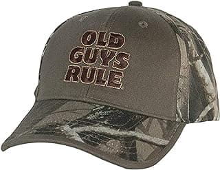 OLD GUYS RULE Men's Baseball Cap, Bucks, Trucks & Ducks - Gift for Dad, Grandpa, Husband, Father's Day, Birthday, Holiday - Funny Novelty Hat for Hunting Season, Outdoorsmen, Camping, Hunters (Camo)