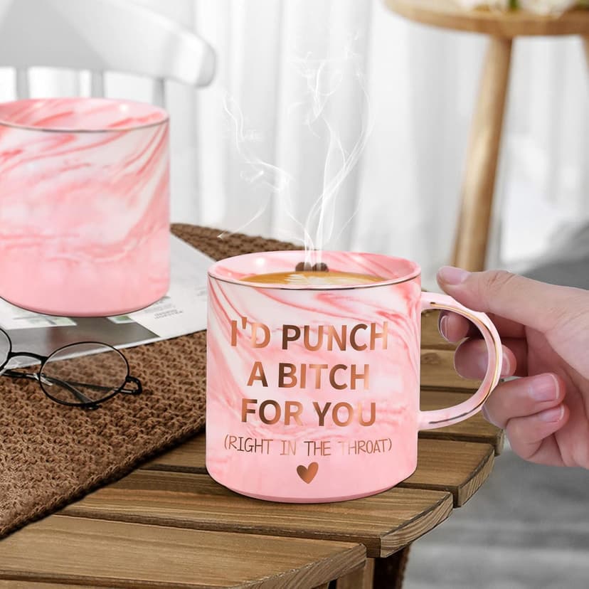 Birthday Gifts for Women Girlfriend Sister Friends, Valentines Day Gifts for Her, Galentines Mothers Day Mom Present for Mom Wife from Daughter Son, 12 OZ Funny Coffee Mug Christmas Stocking Stuffers