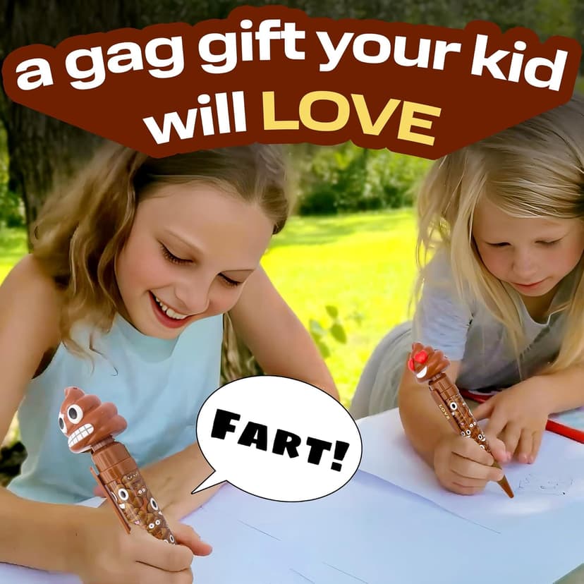 Farting Poop Pen with Multiple Funny Sounds - Perfect Novelty Gift for Teens, Kids & Boys - Functioning Pen & Prank Toy for The Entire Family, Fun Gag Gifts with Big Laughs (Original)