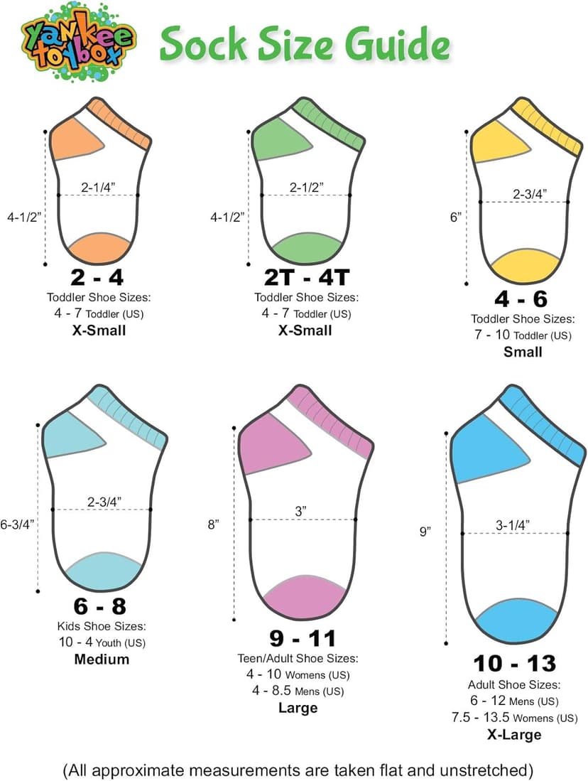 Disney Character Kids Adults 6 Pack Sock Set