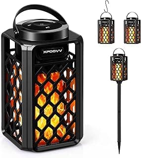 Outdoor Bluetooth Speakers Waterproof Portable Led Flame Speaker with Torch Atmosphere 10w Enhanced Bass for Patio Porch Garden Home Backyard Decor, Gifts for Men Women Couples Dads Moms