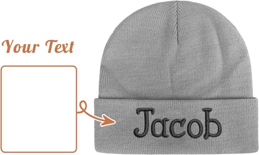 Custom Beanie Hats for Baby Girls Boys - Personalized Embroidered Beanies with Name for Infants Toddlers Adults
