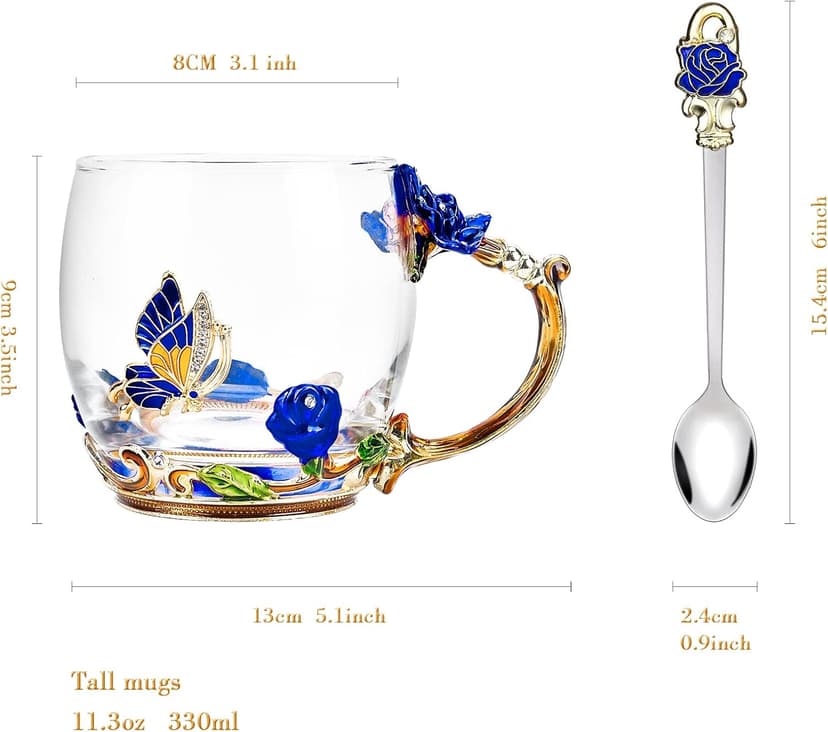 OEAGO Unique Gifts for Women Mom Coffee Mugs Gifts for Women Birthday Unique Blue Tea Cup Gifts for Women Who Have Everything Womens Gifts for Christmas