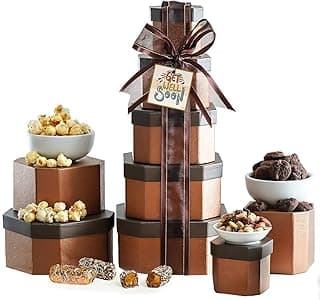 Get Well Basket Tower – Care Package with Gourmet Snacks for Women & Men, After Surgery Gifts, Thinking of You Treats, Feel Better Soon Gift Box by Broadway Basketeers