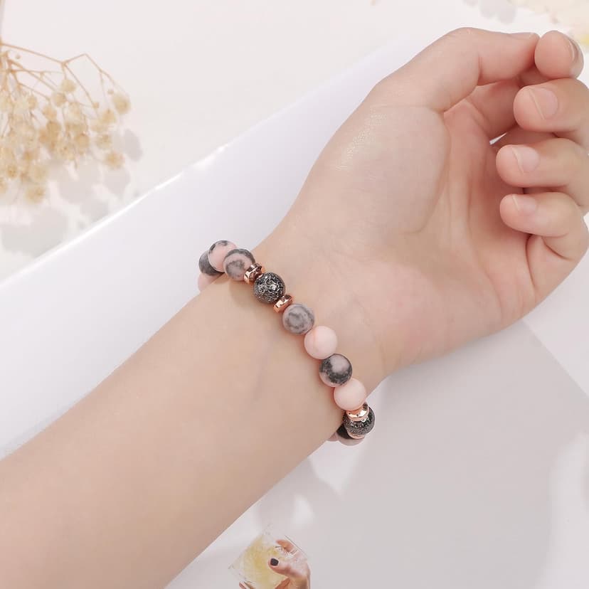 Yiyang 13th 16th 18th 21st 25th 30th 35th 40th 45th 50th 60th 65th 70th 75th 80th Birthday Gifts for Women, Natural Stone Bracelet Birthday Gifts for Women Mom Daughter Grandma Sister Coworker