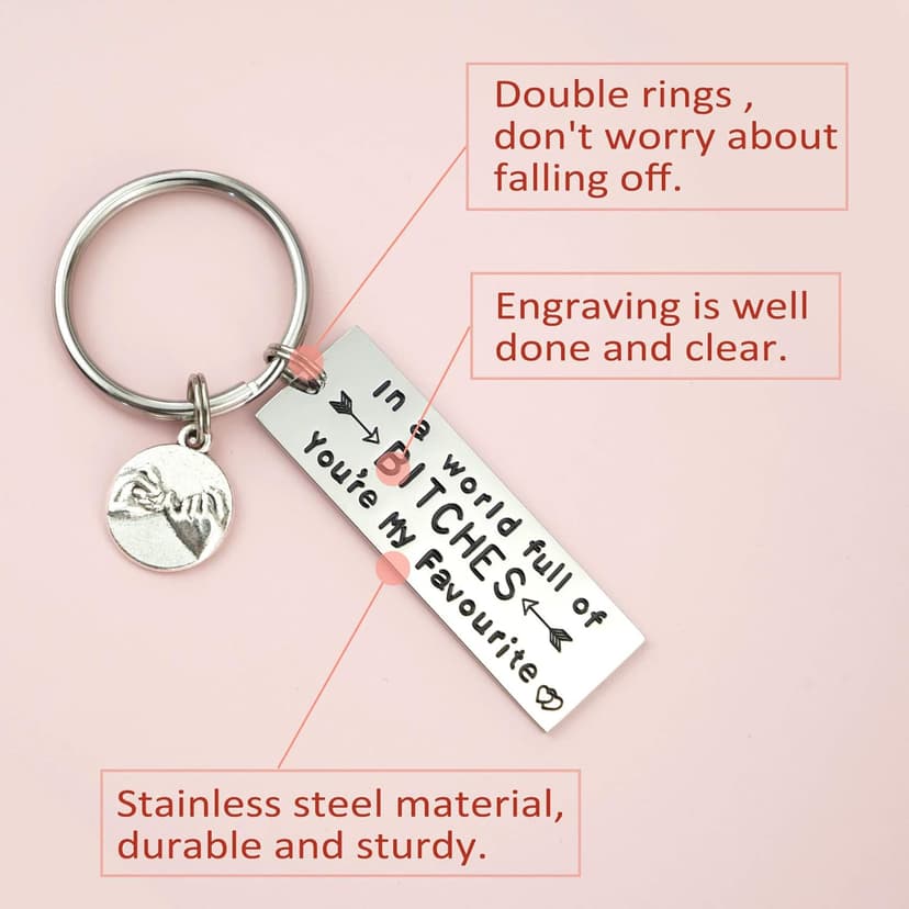 Melix Home Best Friend Keychain Friendship Gifts Sister Cute Keychains for BFF Gift Ideas