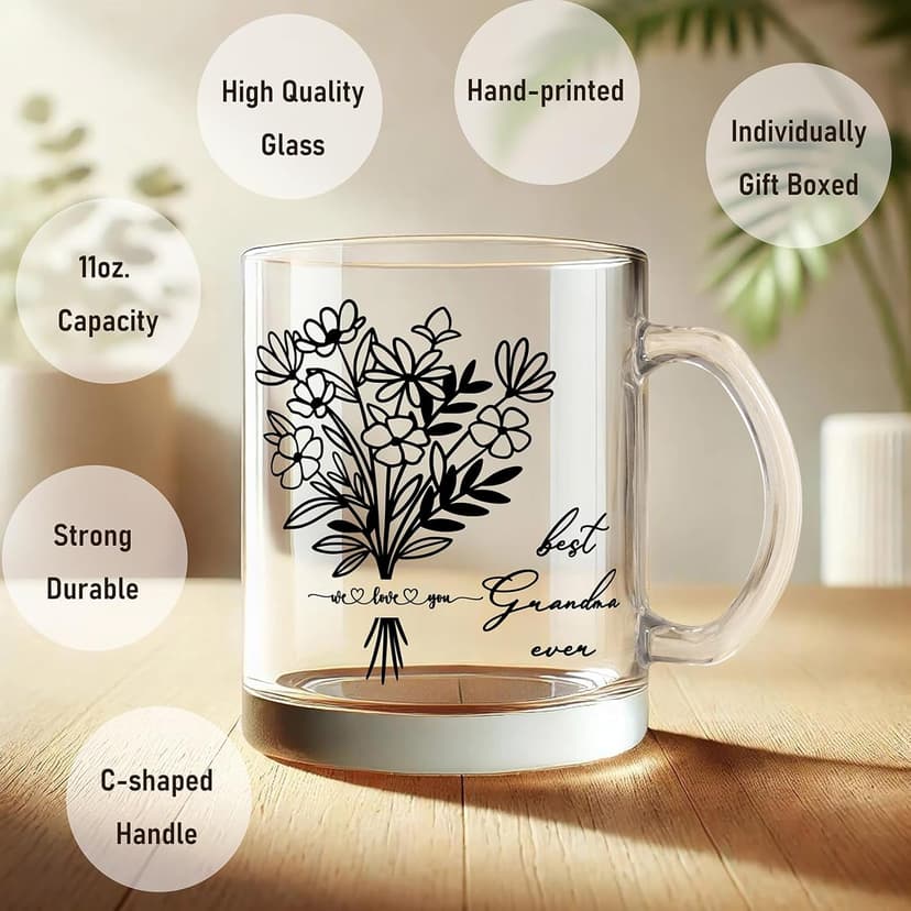 Breezy Valley Grandparent Gifts, Christmas Gifts for Grandma Grandpa from Grandkids - Best Ever Grandparents Gift Ideas, Grandma Grandpa Mugs Socks Set