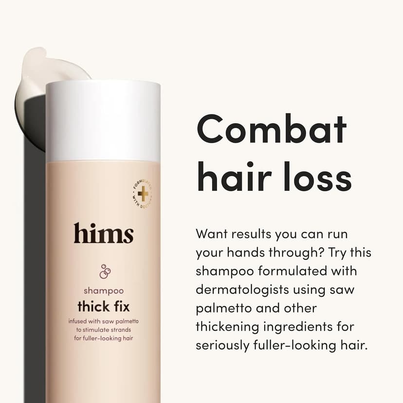 hims Thick Fix Shampoo for Men - Thickening Shampoo With Saw Palmetto and Niacinamide - No Parabens or Sulfates, Vegan and Cruelty Free - Fresh Eucalyptus Grove, 2 pack, 6.4oz