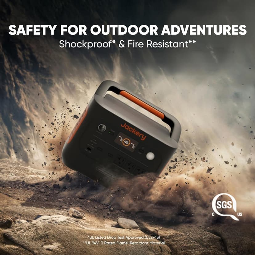 Jackery Solar Generator 1000 v2 with 200W Solar Panel,1070Wh Portable Power Station LiFePO4 Battery,1500W AC/100W USB-C Output, 1Hr Fast Charge for Outdoor,Off-Grid Living,RV,Emergency