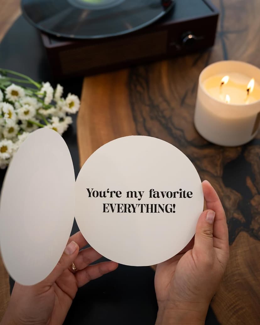 Bee! Anniversary card for Him or Her | Gift for Husband or Wife, Boyfriend or Girlfriend | Valentine's Day Card for men and women | For the Record Love Card