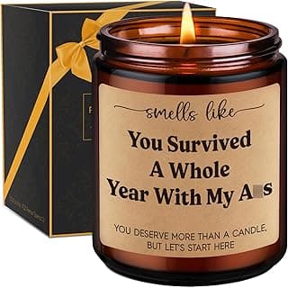 GSPY Scented Candle, 1st Anniversary Candle Gifts for Boyfriend, Girlfriend - 1 Year Paper Anniversary Happy Gifts for Couple, Him, Her - First, One Year Wedding Anniv. Presents for Husband, Wife