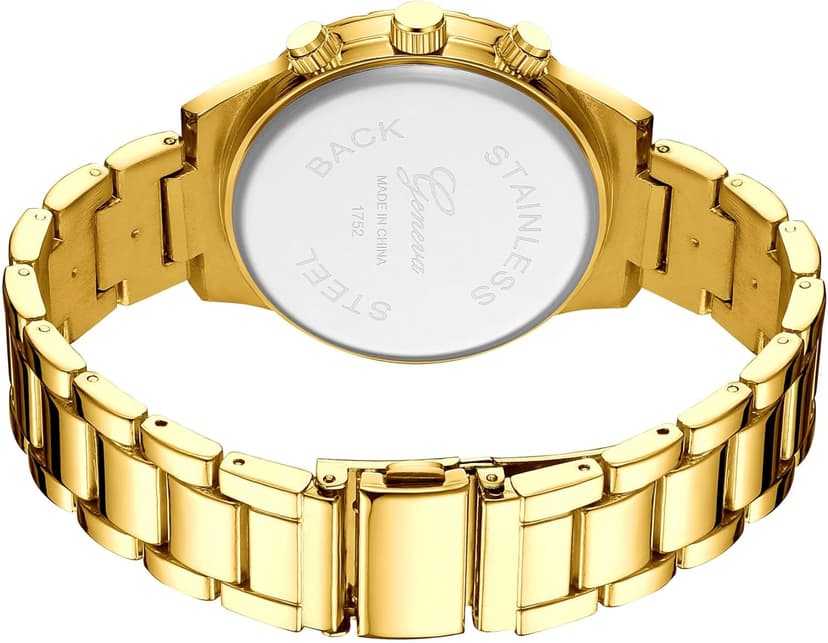 MASTOP Unisex Luxury Crystal Diamond Watches Silver Gold Fashion Quartz Analog Watch Stainless Steel Band Quartz Bracelet Big Face Women's Men's Watches