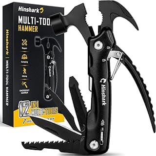 Stocking Stuffers Gifts for Men 12 in 1 Hammer Multitool, Mens Gifts for Christmas, Anniversary Birthday Gifts for Men Dad Husband Him Grandpa, White Elephant Gifts for Adults, Cool Gadgets Tools